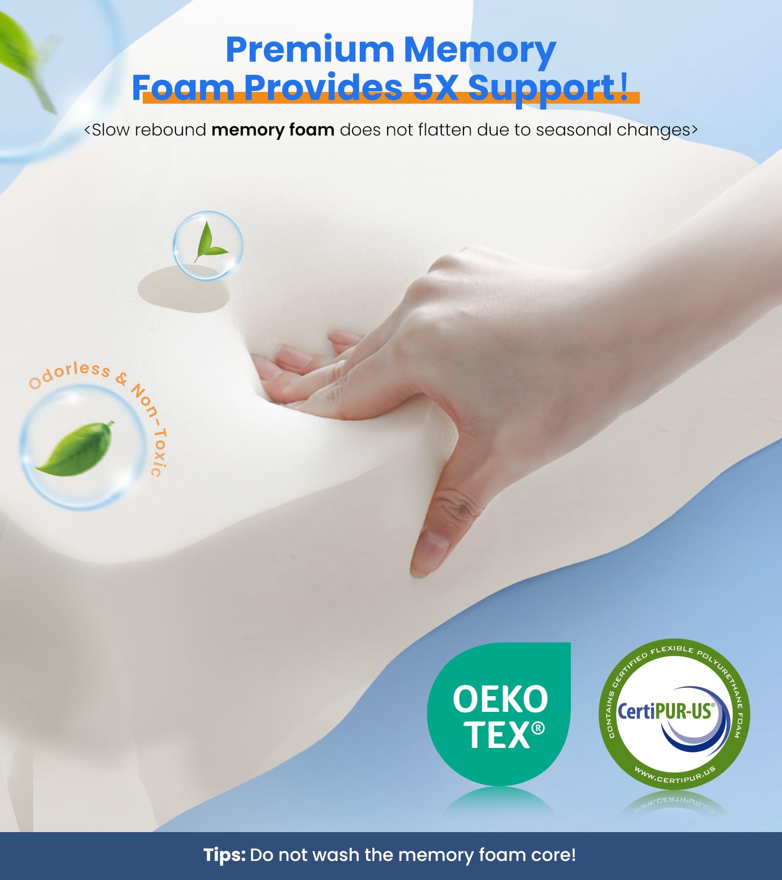 Cooling Memory Foam Cervical Neck Pillow