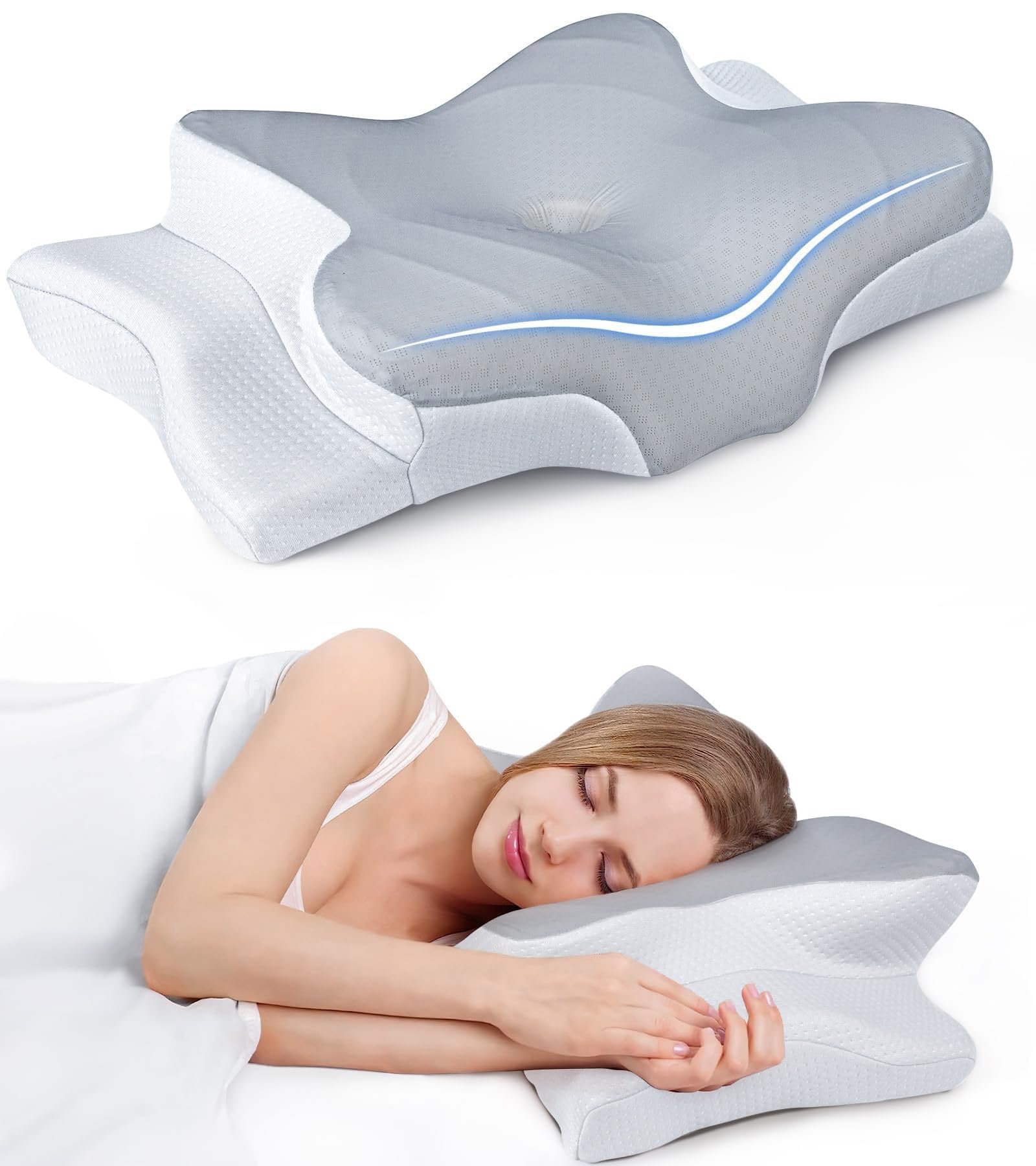 Cooling Memory Foam Cervical Neck Pillow