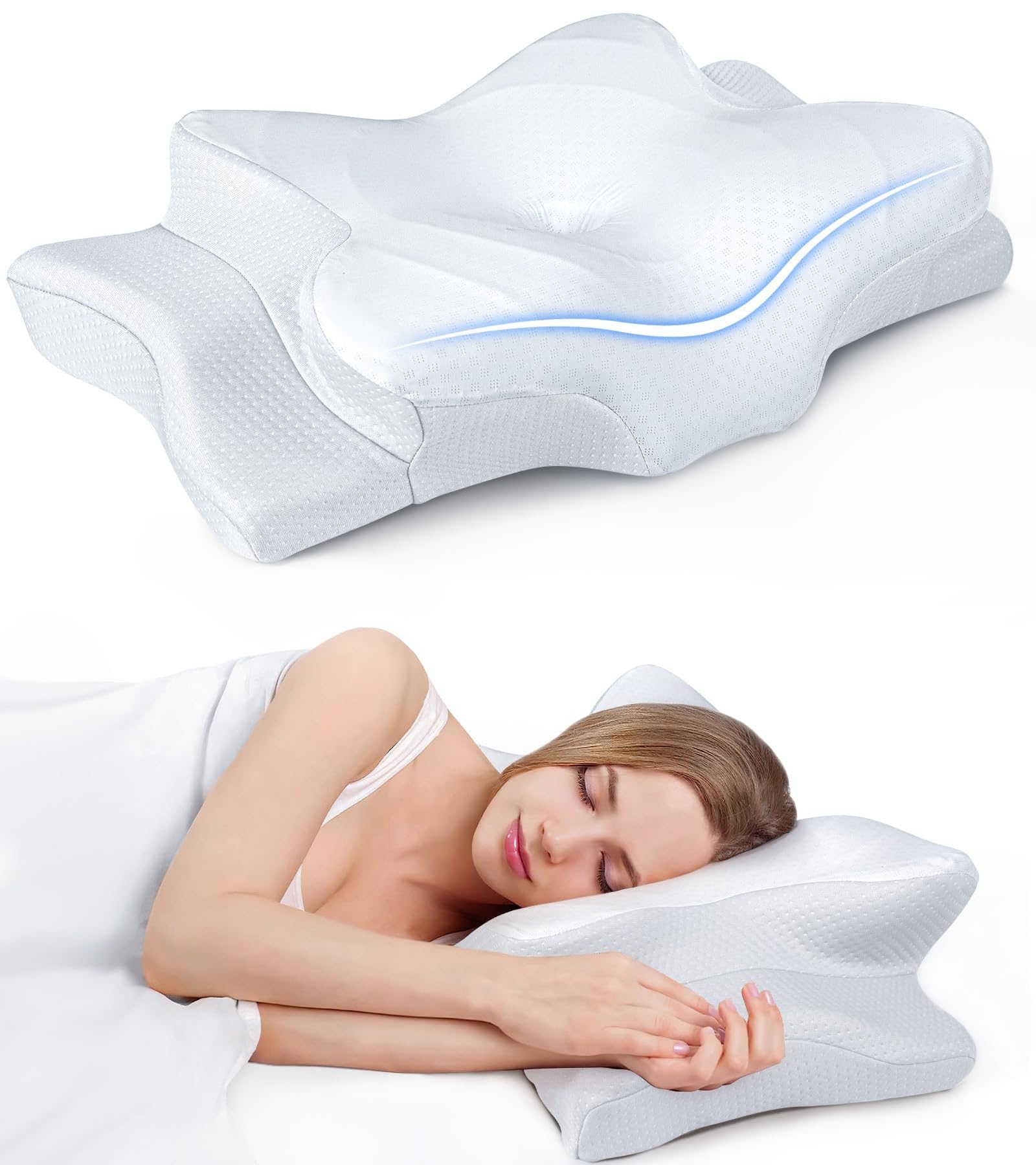 Cooling Memory Foam Cervical Neck Pillow