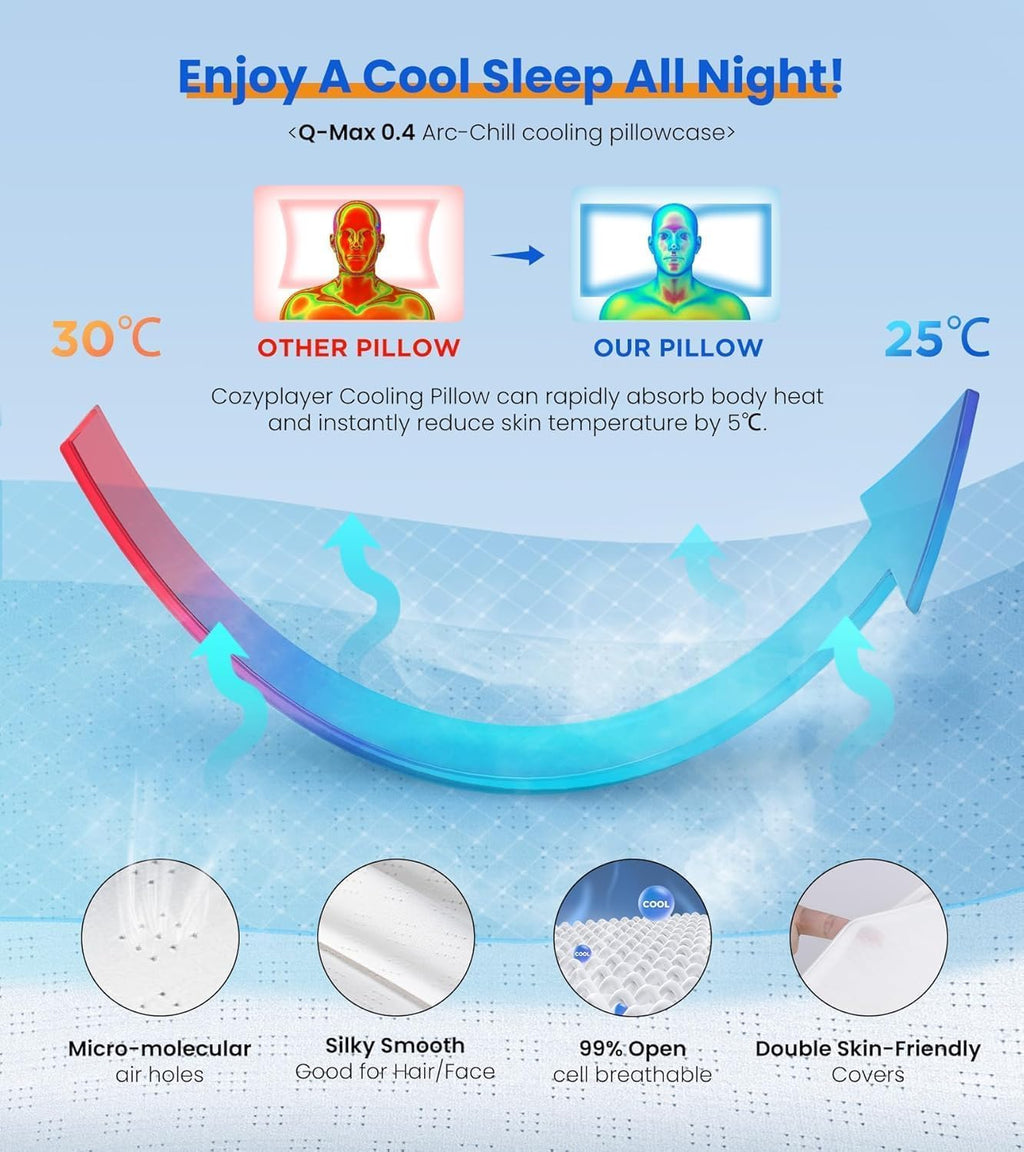 Cooling Memory Foam Cervical Neck Pillow